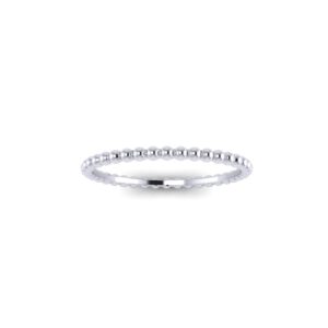 White gold stackable bubble ring 1.5mm
