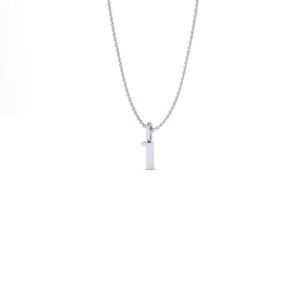 Basic Initials white gold number pendant necklace 1