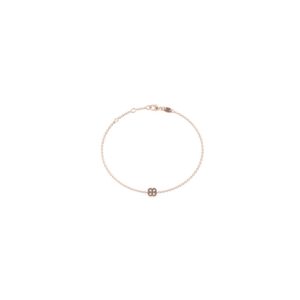 Rosegouden armband met klavertje vier